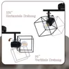 ZMH Deckenlampe 2 Flammig Schwarz E14 Deckenleuchte 350° Produktbild-Vorschau 4