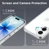 Close-up of a clear phone case on a grey background, highlighting screen and camera protection. Anteprima dell’immagine prodotto