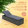 CASARIA® Lettino Prendisole 200x58 cm con Tavolino Anteprima dell’immagine prodotto 3