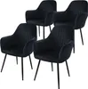 ML-Design sada 4 jídelních židlí s opěradlem, černá, ze Náhled obrázku produktu 1