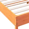 The Living Store Massivholzbett mit Kopfteil Wachsbraun Produktbild-Vorschau 8
