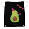 Mr. & Mrs. Panda Jutebeutel Avocado Geburtstag - Schwarz - Produktbild-Vorschau 2