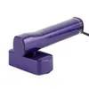 A close-up, angled studio shot of a purple handheld steaming device. Produktbild-Vorschau