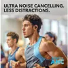 Two men running on treadmills in a gym, wearing headphones. Produktbild-Vorschau