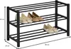 Schuhregal NAVAN Metall Schwarz, robuste Schuhbank mit 3 Produktbild-Vorschau 4