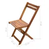 vidaXL Set bistrot 3 pezzi pieghevole in legno massiccio di Anteprima dell’immagine prodotto 9