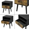 Table d'appoint 'Gävle' 57x42x40 cm avec tiroir Noir/Ton Voir les images du produit 6