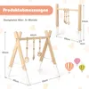 COSTWAY Arche de jeu en bois pour bébé, Trapèze de jeu Voir les images du produit 3