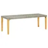 vidaXL Panchina da giardino 80 cm in poly rattan grigio Anteprima dell’immagine prodotto 5