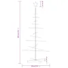 The Living Store Weihnachtsbaum Metall mit Holzständer Produktbild-Vorschau 6