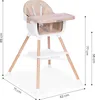 ECOTOYS jedálenské kresielko 2v1 pre deti, béžové Náhľad obrázku produktu 9