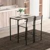 HOMCOM Bartisch Set 3-teilig, Esstisch mit 2 Barhocker, Produktbild-Vorschau 2