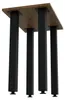 HAGO24 Tischbeine Set 4 Stück Möbelfuß Stahl Schwarz 8x8cm Produktbild-Vorschau 2