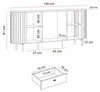 XXL Sideboard LINNEA 190 cm 2D3S – Kaschmir / Beige – Runde Produktbild-Vorschau 6