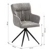 Homestyle4u Esszimmerstühle 6er Set drehbar Polsterstuhl Produktbild-Vorschau 3