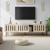 Merax Meuble TV minimaliste avec 3 portes et 4 Voir les images du produit 4