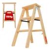 KADAX Malleiter aus Holz, ausziehbar, 2x3 Stufen, klappbar, Produktbild-Vorschau 1