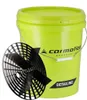 A lime green bucket with a black grit guard next to it, on a white background. Anteprima dell’immagine prodotto