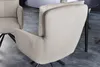Drehbarer Retro Stuhl BIG GEORGE greige Bouclé Armlehnen Produktbild-Vorschau 12