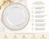 Platzteller Glas 32 cm 12er Set mit Goldperlenrand - Produktbild-Vorschau 6
