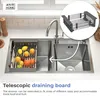ANW HOME Nerezový kuchynský drez 78x43 cm, dvojkomorový Náhľad obrázku produktu 7