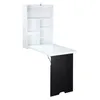 HOMCOM Bureau Mural Pliable Table Murale Rabattable Voir les images du produit 1