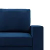 Close-up of a dark blue sofa. Produktbild-Vorschau