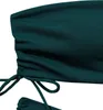 Damen Zweiteiliger Badeanzug Bandeau Bikini Set Hohe Taille Produktbild-Vorschau 3
