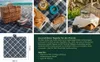 EBRAN TRADE Picknickdecke, Marineblau Beige, 200x200 cm, Produktbild-Vorschau 3