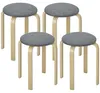 HOMCOM 4er Set Esszimmerhocker Stapelhocker Hocker mit Produktbild-Vorschau 1