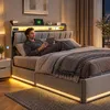 INONEFT Polsterbett Boxspringbett 140x200 cm mit LED und Produktbild-Vorschau 13
