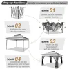 Pawilon 3,3x3,3 m, składany pawilon, namiot ogrodowy z 4 Podgląd zdjęcia produktu 5