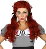 Damen Perücke "Killer Doll" mit Zöpfen | Rot - Halloween Produktbild-Vorschau 3