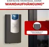 A wireless doorbell is mounted on a wall next to a door frame, with a close-up inset showing the mounting bracket. Anteprima dell’immagine prodotto