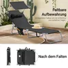 SoBuy Sonnenliege mit Sonnendach und Kopfkissen Auflage Produktbild-Vorschau 7