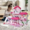 MalPlay Kinderpuppenhaus Rosa, Puppenhaus Villa für Produktbild-Vorschau 3