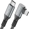 deleyCON 3,0m 100W 10 Gbps USB-C Kabel Winkel 90 Grad (USB Produktbild-Vorschau 1