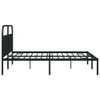 The Living Store Bettgestell mit Kopfteil Metall Schwarz Produktbild-Vorschau 6