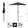 Sekey Sonnenschirm Balkon Gartenschirm Marktschirm  140×210 Produktbild-Vorschau 3