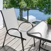 5-teiliges Outdoor Esssets, Gartentisch und 4 stapelbare Produktbild-Vorschau 11