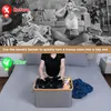 Skládací koš na prádlo 60L Bambusová tkanina Grey- Náhled obrázku produktu 5