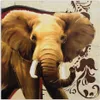 Leinwandbild erwachsener elefant auf beigem hintergrund Produktbild-Vorschau 3
