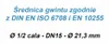 Text indicating thread size and standards. Podgląd zdjęcia produktu