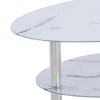HOOZ Couchtisch 98x55cm Marmor weiß mit Ablage Produktbild-Vorschau 6