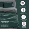 Teddyplüsch Bettwäscheset 200x200 cm Dunkelgrün Anthrazit Produktbild-Vorschau 3
