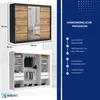 Schwebetürenschrank TOMY, 2-türig Schrank, Schwarz / Wotan Produktbild-Vorschau 4