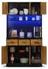 100x40x180cm Küchenschrank in Black+Natural mit Produktbild-Vorschau 6