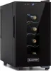 A black wine cooler with a glass door showing bottles inside. Náhľad obrázku produktu