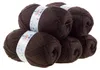 500g Strickgarn CILKA by VLNIKA Klassikgarn Strickwolle mit Schimmereffekt, dunkelbraun Produktbild-Vorschau