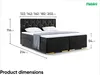 MEBLINI Boxspringbett mit Bettkasten - 180x200 - H3/Schwarz Produktbild-Vorschau 7